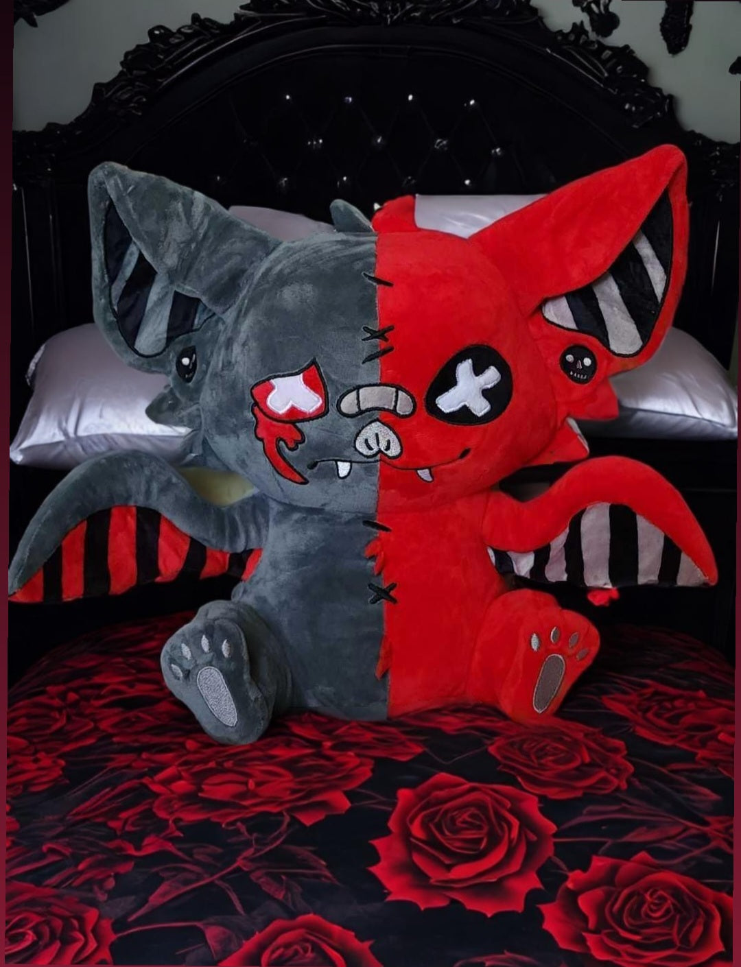 Crimson Two-faced Bat Plushie