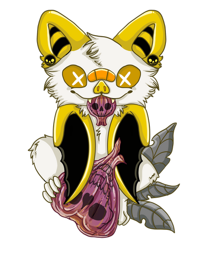 Yuzu Honduran White bat with fig Sticker